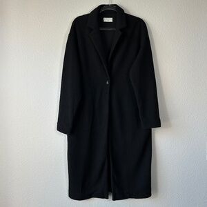 Z Supply size L Mason knit coat black long heavyweight textured knit